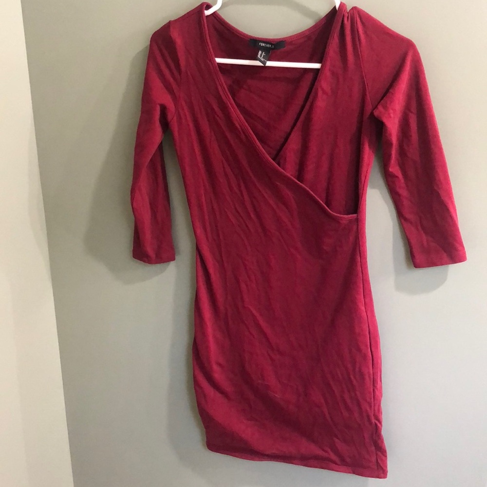 Red forever 21 Cross front dress